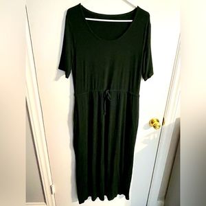 Dark green maxi dress: large